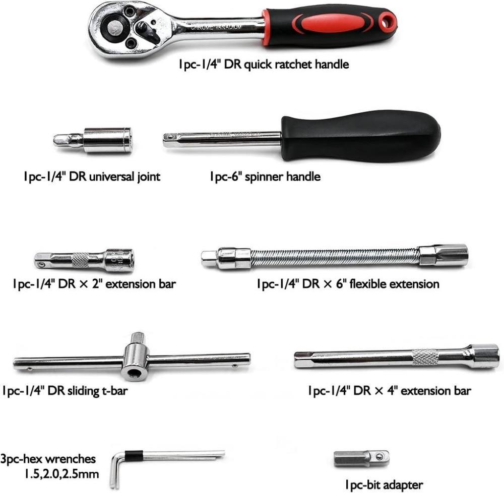 46-Piece Mechanic's Tool Set - Black
