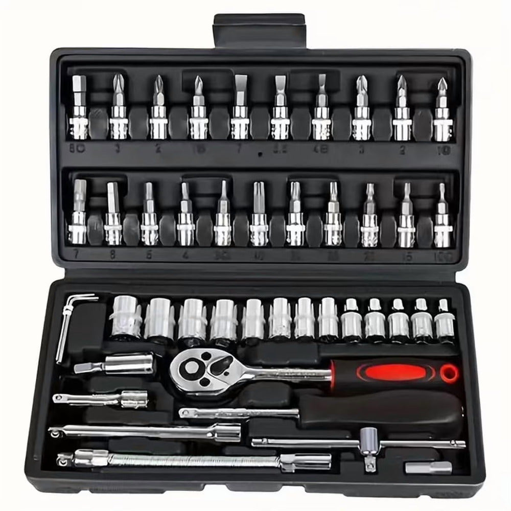 46-Piece Mechanic's Tool Set - Black