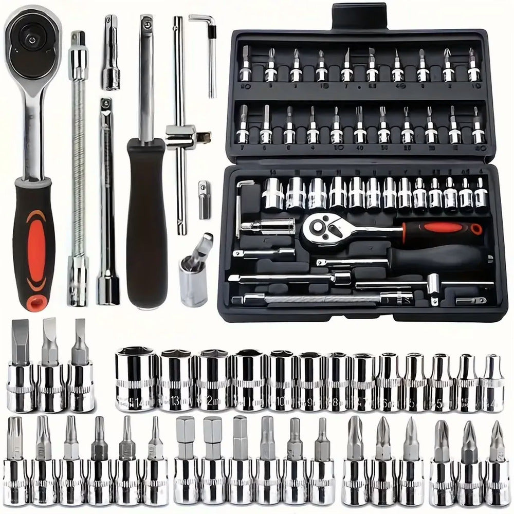 46-Piece Mechanic's Tool Set - Black