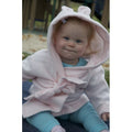 Fleece Robe Pastel with Rabbit Ears Hoodie