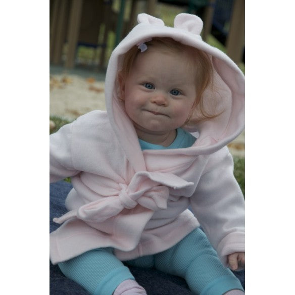 Fleece Robe Pastel with Rabbit Ears Hoodie