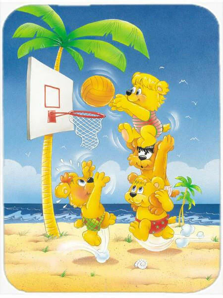 Bears Playing Basketball Mouse Pad, Hot Pad or Trivet