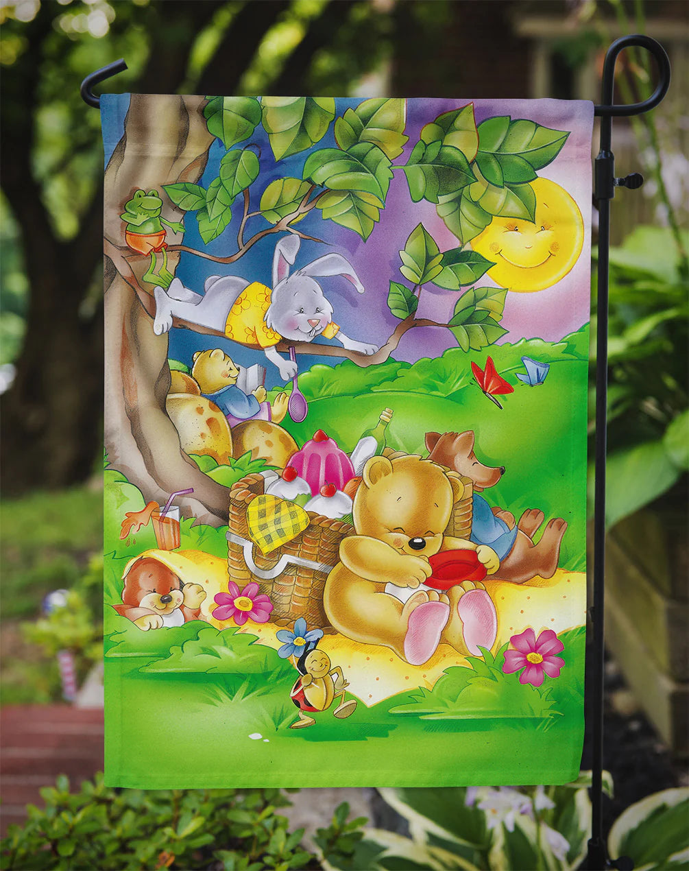 Caroline's Treasures APH0976GF Picnic Time Animals Garden Flag 11.25" x 15.5"