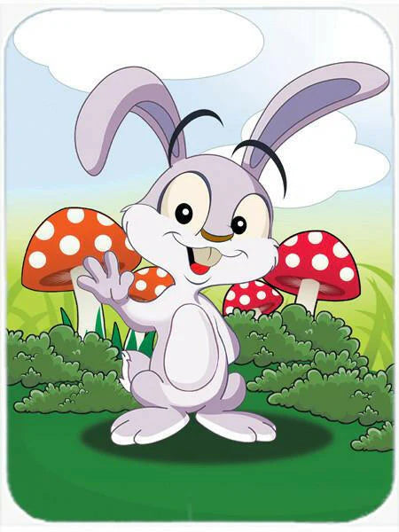 Caroline's Treasures APH7632MP Bunny Rabbit in Mushrooms Mouse Pad, Hot Pad