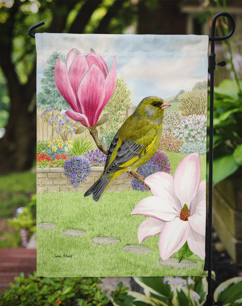 Caroline's Treasures ASA2145GF European Greenfinch Garden Flag 11.25" x 15.5"
