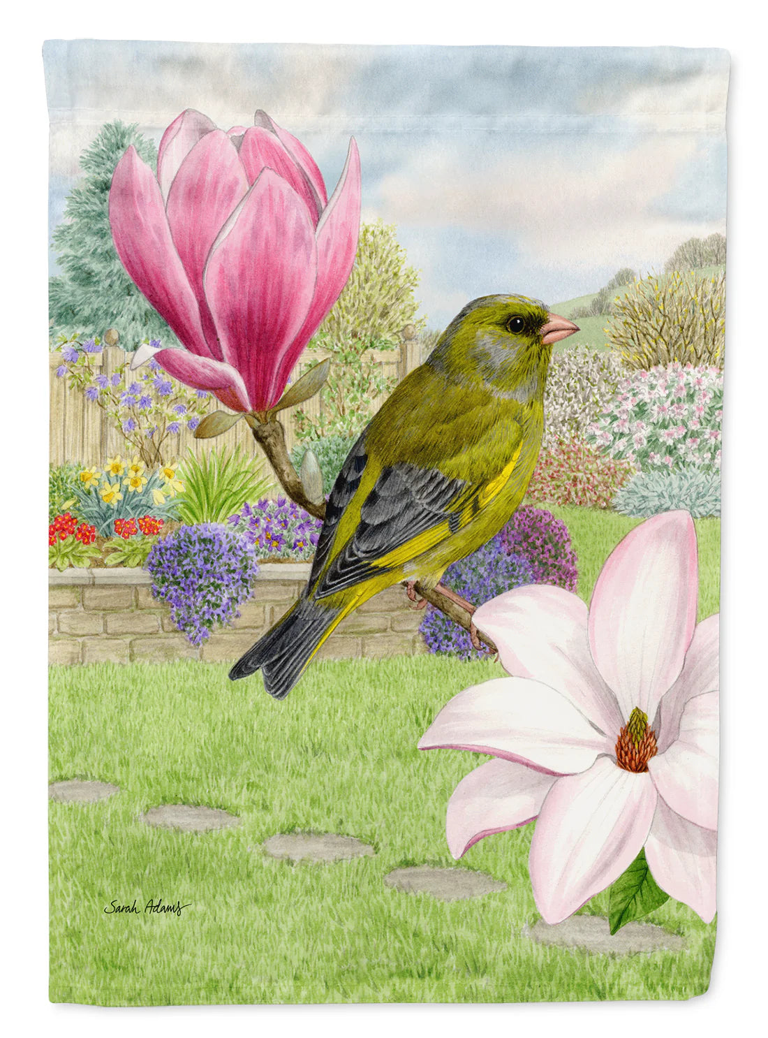 Caroline's Treasures ASA2145GF European Greenfinch Garden Flag 11.25" x 15.5"