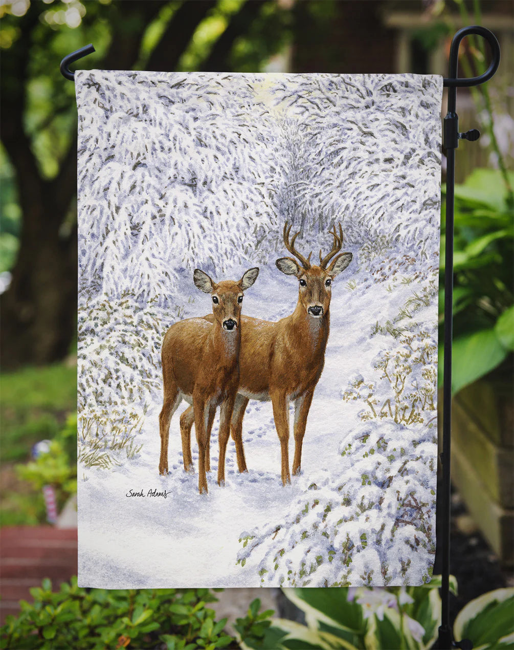Caroline's Treasures ASA2148GF Two Deer Garden Flag 11.25" x 15.5"