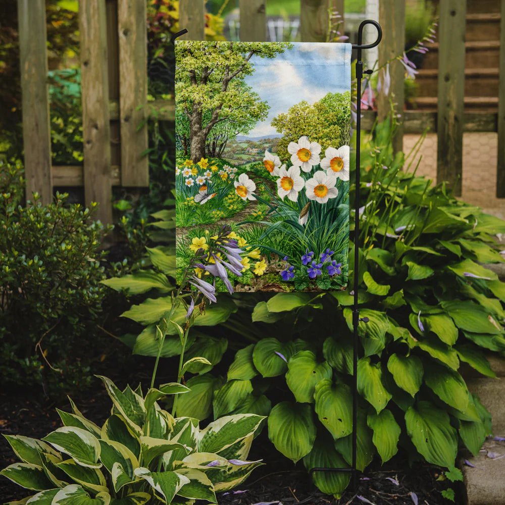 Caroline's Treasures ASAD778GF Spring Flowers by Sarah Adams Garden Flag