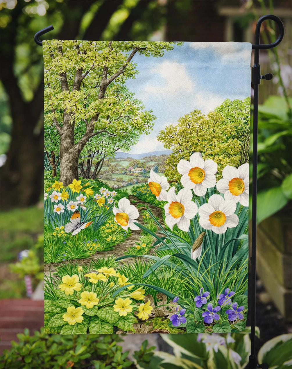 Caroline's Treasures ASAD778GF Spring Flowers by Sarah Adams Garden Flag
