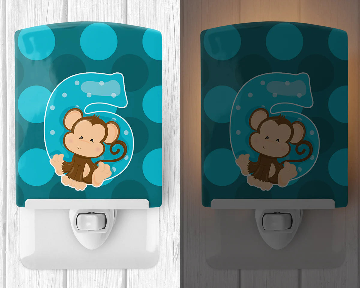 Caroline's Treasures BB9013CNL Zoo Month 6 Monkey Ceramic Night Light UL Listed