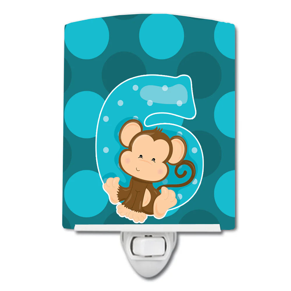 Caroline's Treasures BB9013CNL Zoo Month 6 Monkey Ceramic Night Light UL Listed