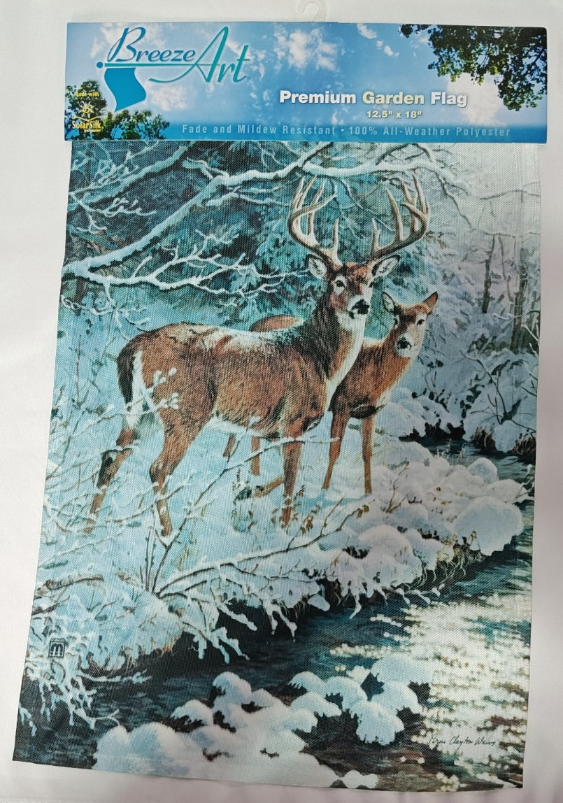 Breeze Art 12.5" x 18" Deer Garden Flag