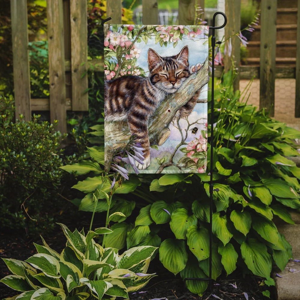 Caroline's Treasures CDCO0241GF Sleepy Cat by Debbie Cook Garden Flag