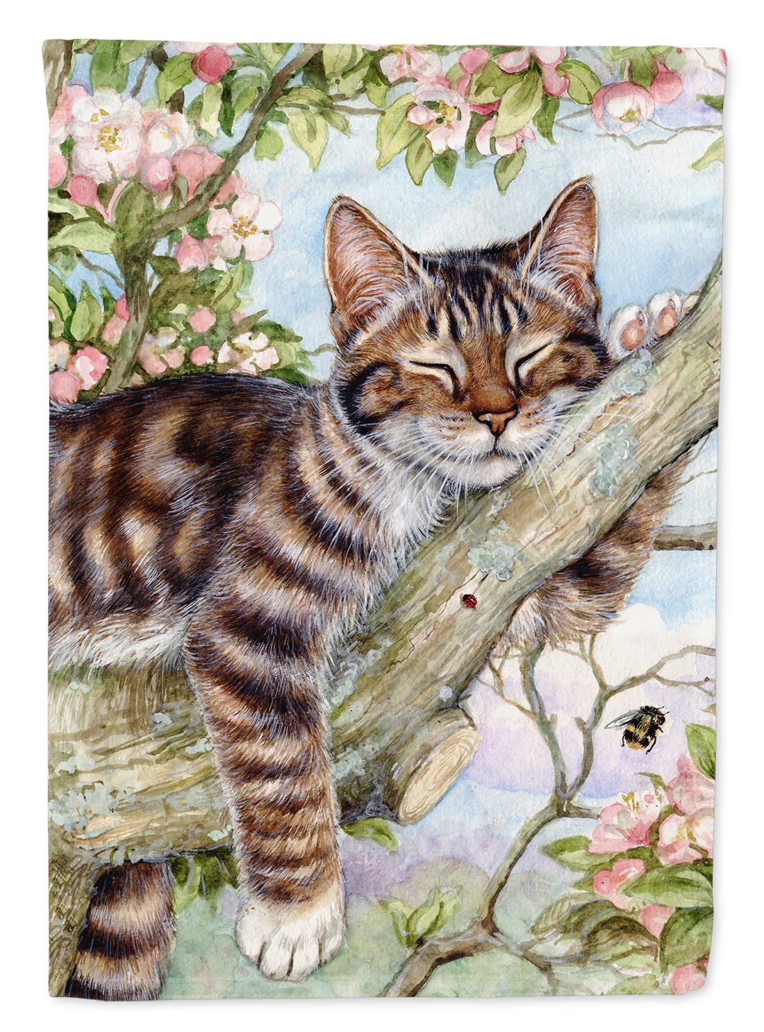 Caroline's Treasures CDCO0241GF Sleepy Cat by Debbie Cook Garden Flag