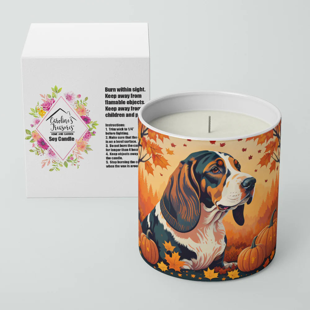 Basset Hound Fall Decorative Soy Candle Nature Soy Wax Essential Oil