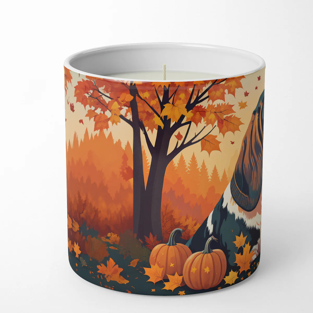 Basset Hound Fall Decorative Soy Candle Nature Soy Wax Essential Oil