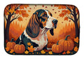 Basset Hound Fall Dish Drying Mat 14" x 21"