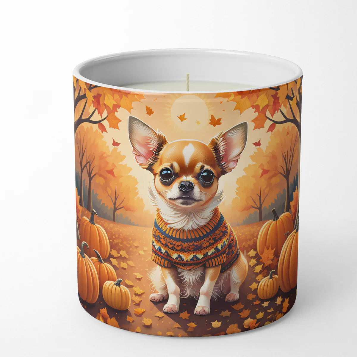 Chihuahua Fall Decorative Soy Candle Nature Soy Wax Essential Oil
