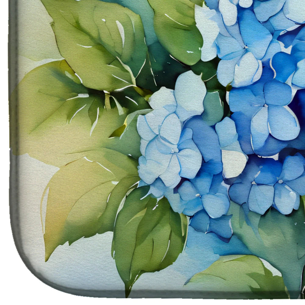Caroline's Treasures DAC1580DDM Hydrangeas in Watercolor Dish Drying Mat