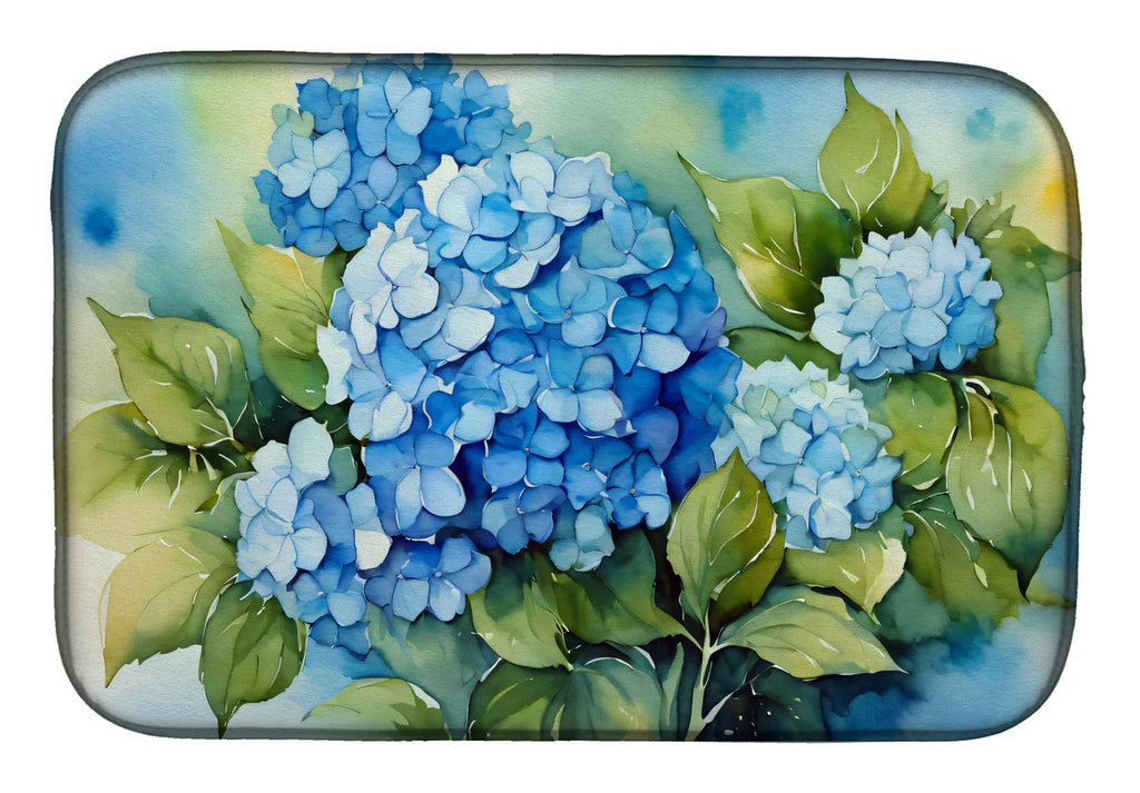 Caroline's Treasures DAC1580DDM Hydrangeas in Watercolor Dish Drying Mat