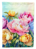 Caroline's Treasures Peonies in Watercolor Garden Flag DAC1597GF 11.25" x 15.5"