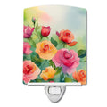 Caroline's Treasures Roses Ceramic Night Light, UL Listed, 6"x4"x3", DAC1607CNL