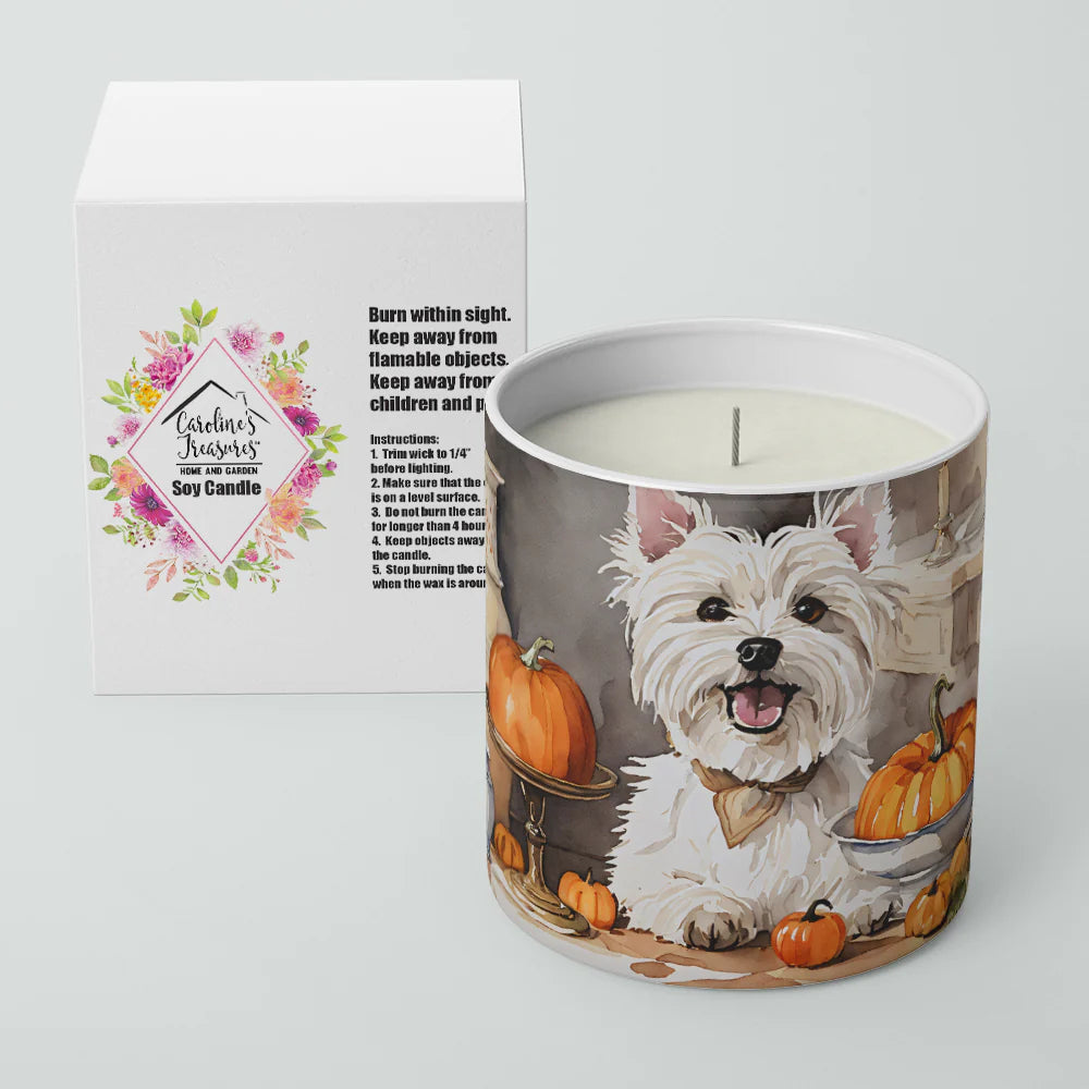 Westie Fall Kitchen Pumpkins Decorative Soy Candle Nature Soy Wax Essential Oil