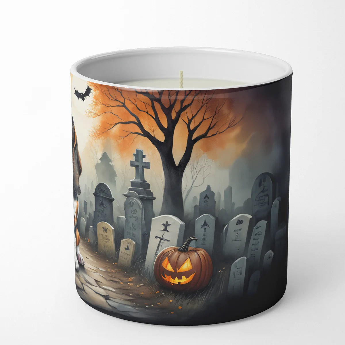 Basset Hound Spooky Halloween Decorative Soy Candle Nature Soy Wax Essential Oil
