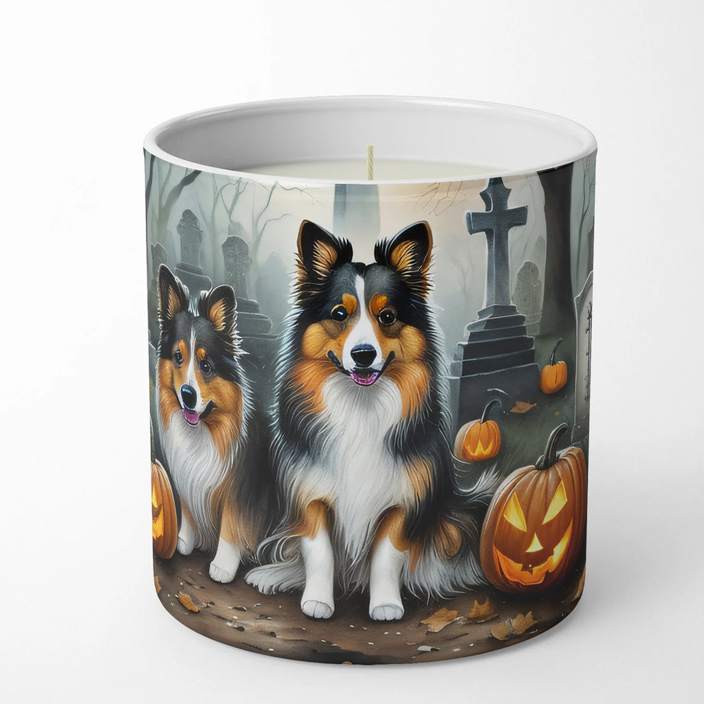 Sheltie Spooky Halloween Decorative Soy Candle Nature Soy Wax Essential Oil