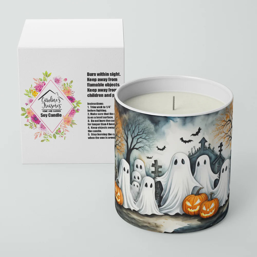 Ghosts Spooky Halloween Decorative Soy Candle Nature Soy Wax Essential Oil