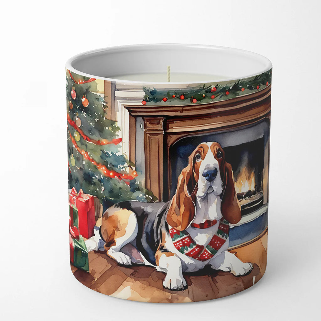 Basset Hound Cozy Christmas Decorative Soy Candle Nature Soy Wax Essential Oil