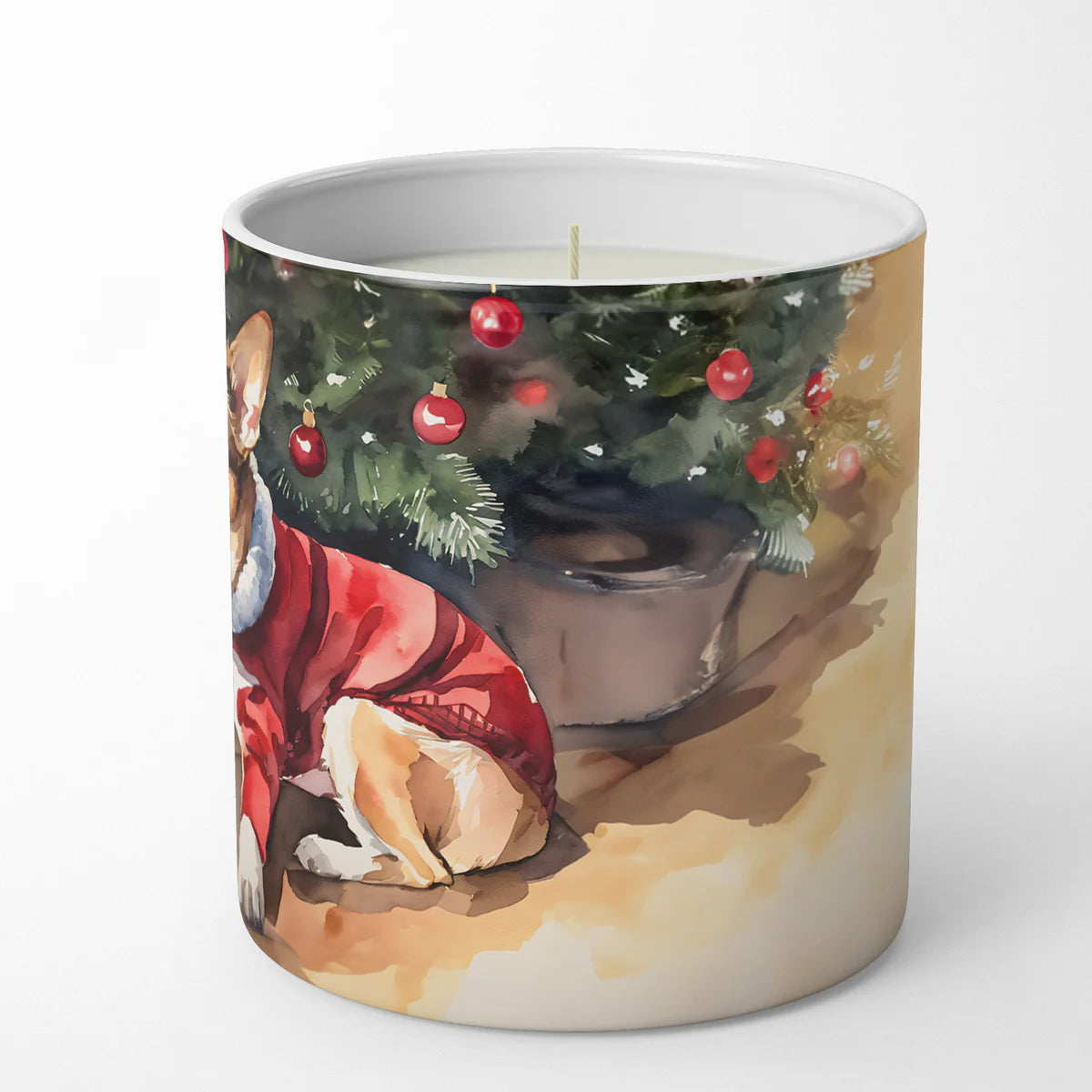 Chihuahua Cozy Christmas Decorative Soy Candle Nature Soy Wax Essential Oil