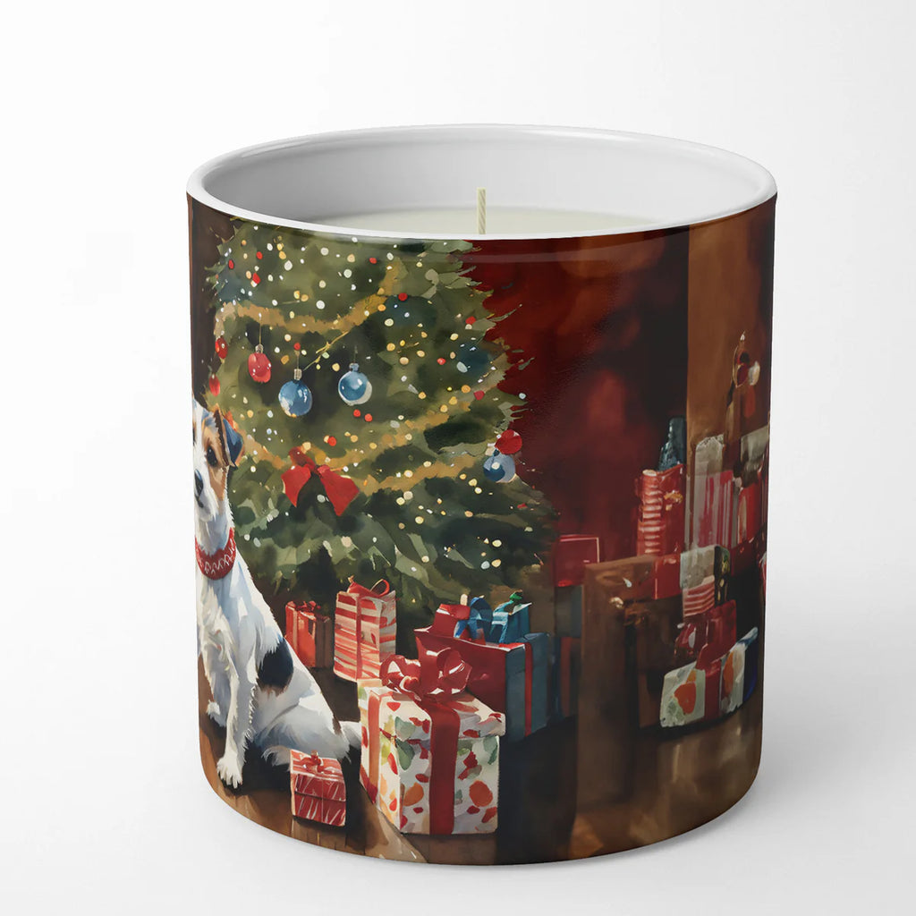 Jack Russell Terrier Cozy Christmas Decorative Soy Candle Nature Soy Wax Essential Oil