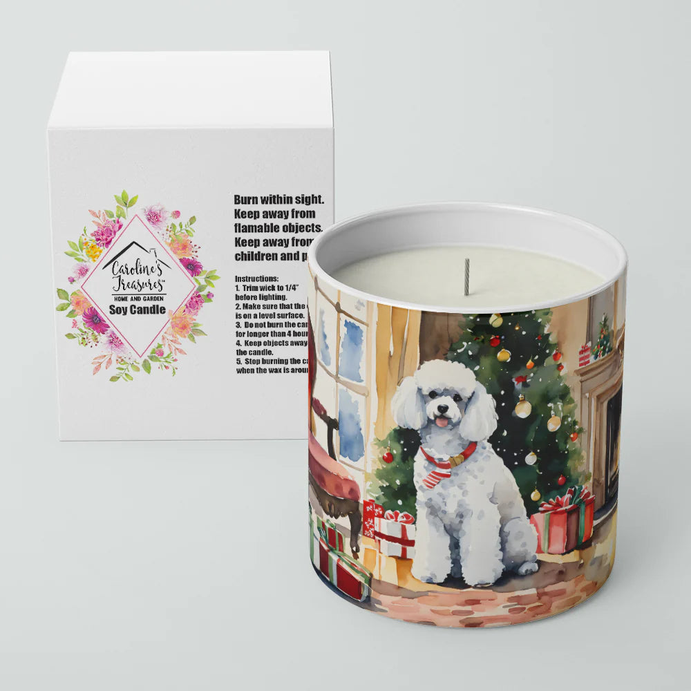 Poodle Cozy Christmas Decorative Soy Candle Nature Soy Wax Essential Oil