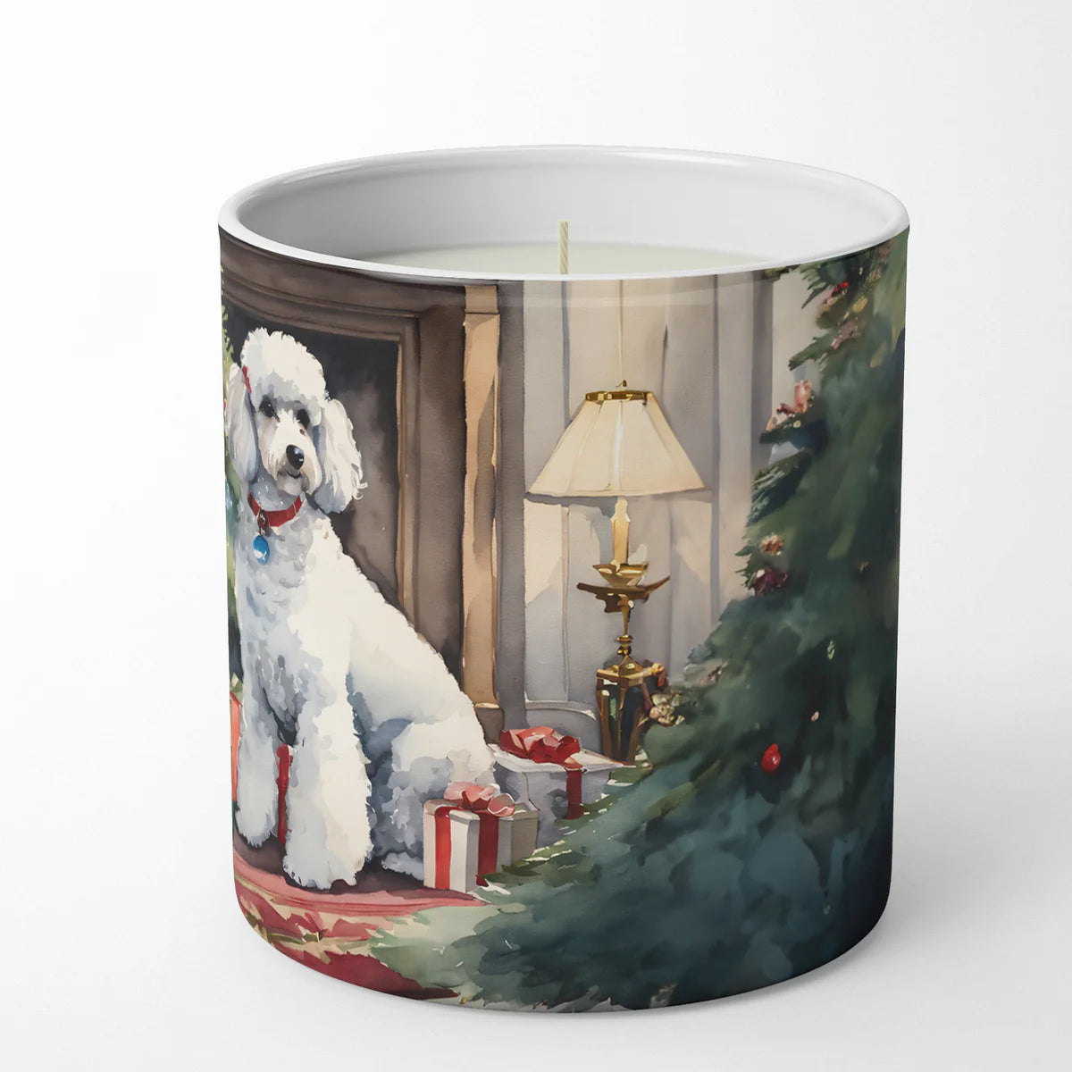 Poodle Cozy Christmas Decorative Soy Candle Nature Soy Wax Essential Oil
