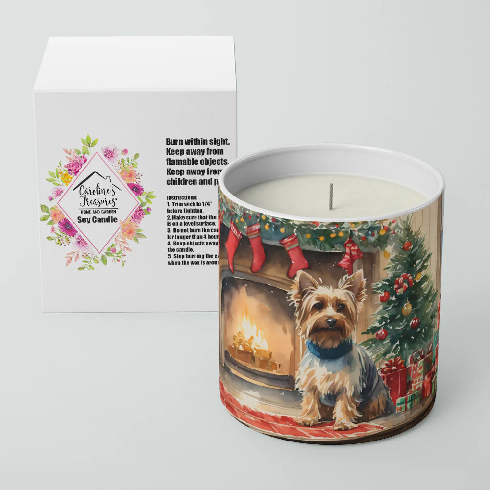 Silky Terrier Cozy Christmas Decorative Soy Candle Nature Soy Wax Essential Oil