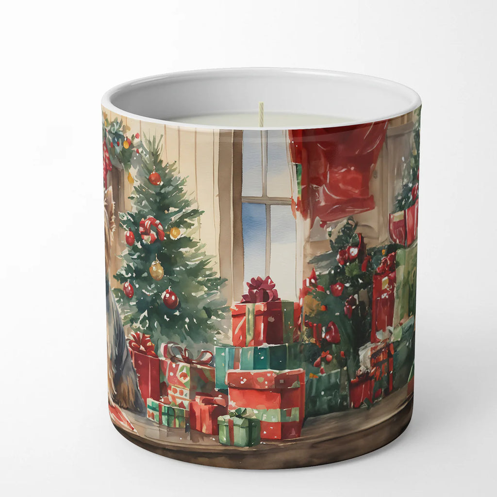 Silky Terrier Cozy Christmas Decorative Soy Candle Nature Soy Wax Essential Oil