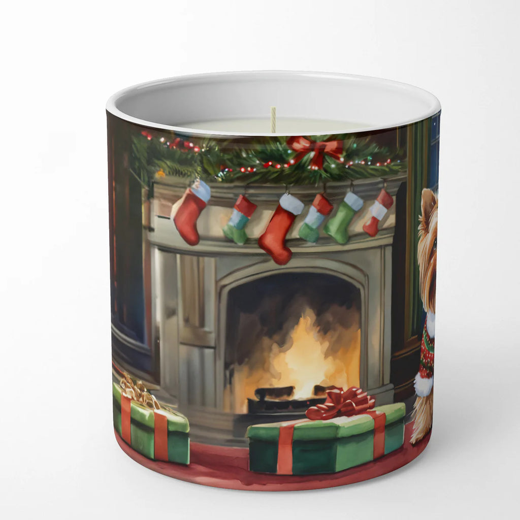 Yorkshire Terrier Cozy Christmas Decorative Soy Candle Nature Soy Wax Essential Oil