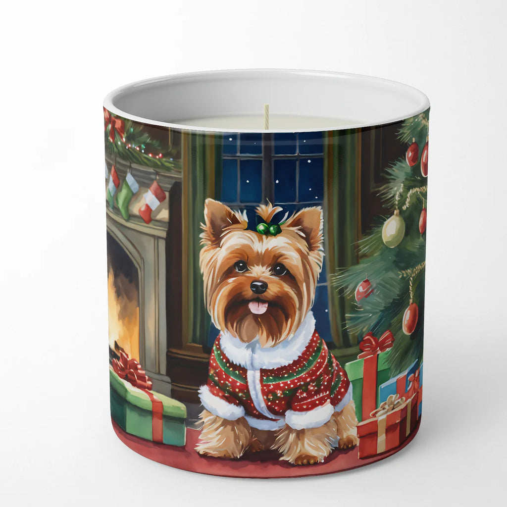 Yorkshire Terrier Cozy Christmas Decorative Soy Candle Nature Soy Wax Essential Oil