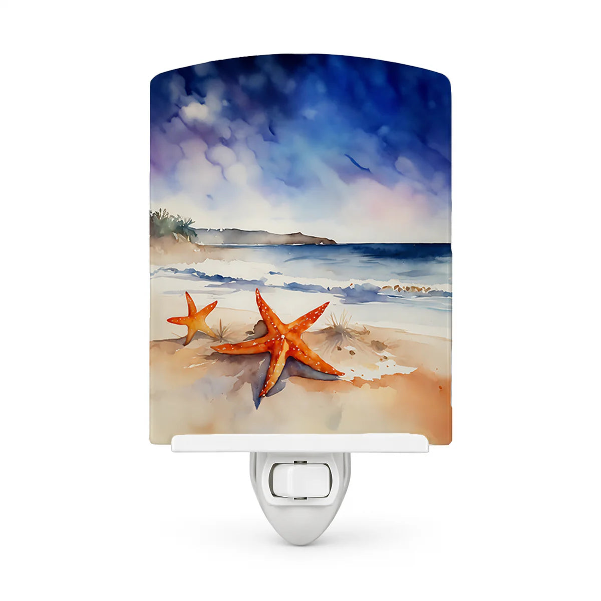 Starfish Ceramic Night Light Compact, UL-Certified