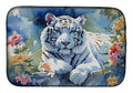 White Tiger Dish Drying Mat