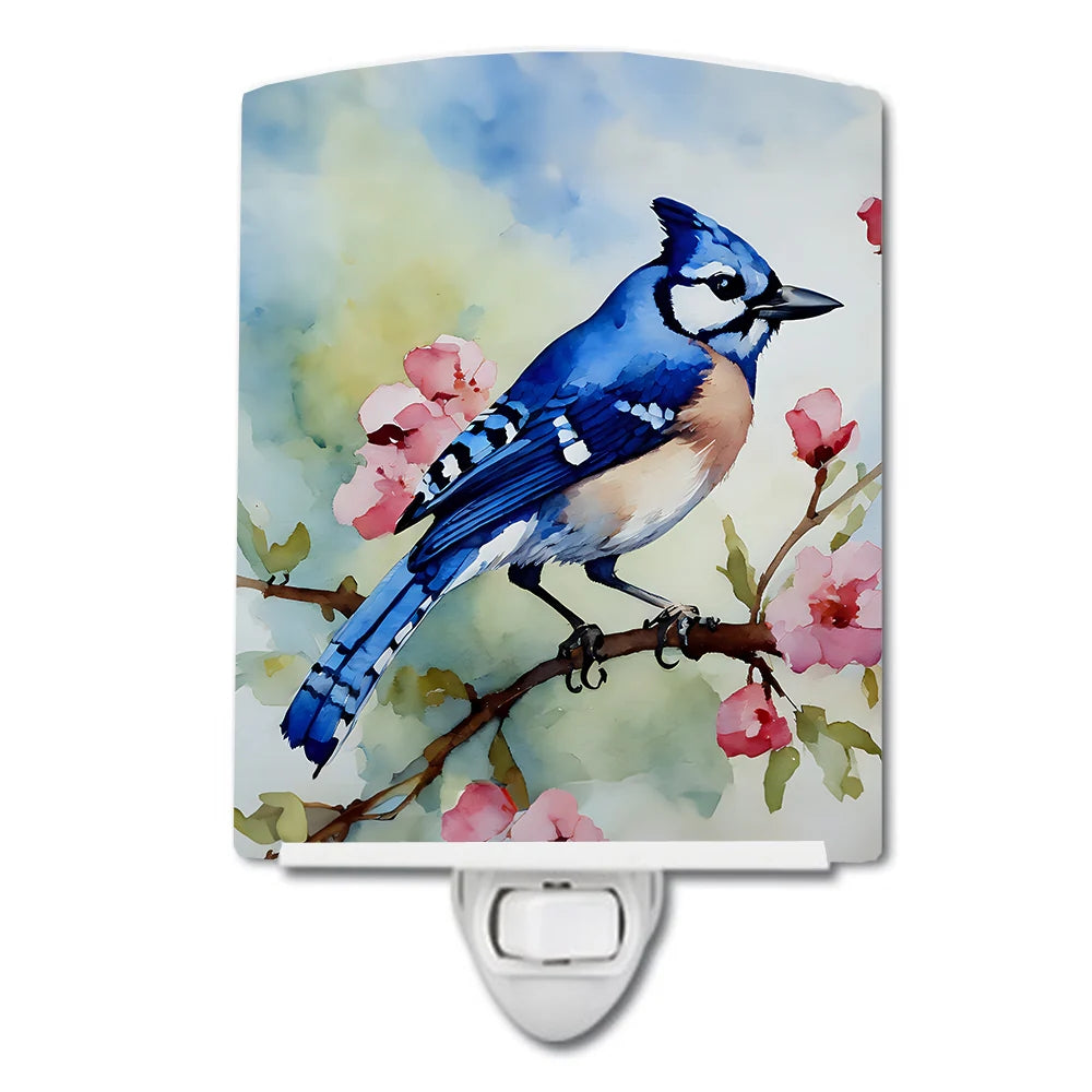 Caroline's Treasures Blue Jay Ceramic Night Light, UL-Certified, DAC3186CNL