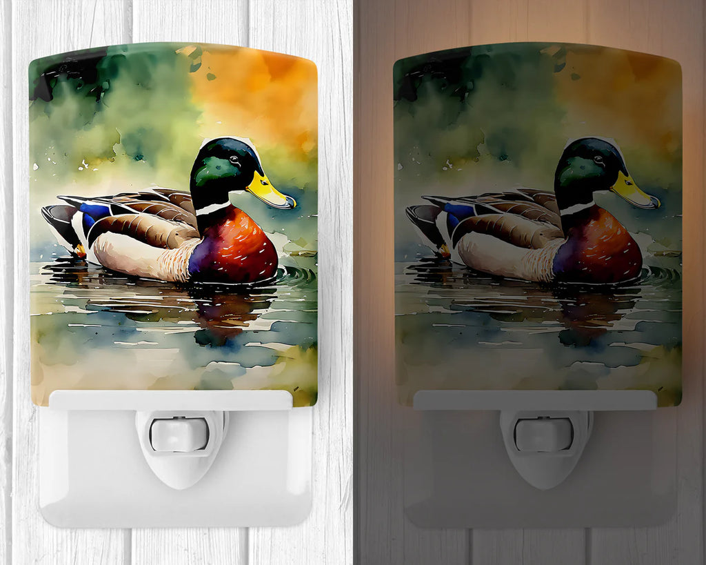 Mallard Ceramic Night Light Compact, UL-Certified