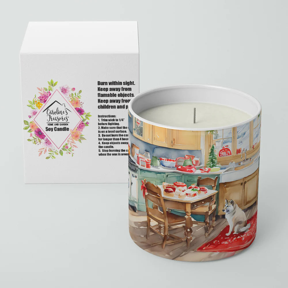 Alaskan Klee Kai Christmas Cookies Decorative Soy Candle Nature Soy Wax Essential Oil