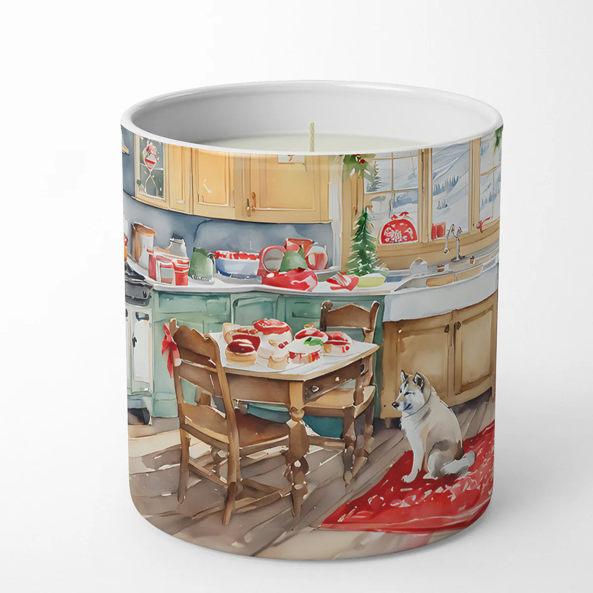 Alaskan Klee Kai Christmas Cookies Decorative Soy Candle Nature Soy Wax Essential Oil