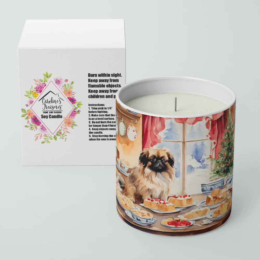 Pekingese Christmas Cookies Decorative Soy Candle Nature Soy Wax Essential Oil