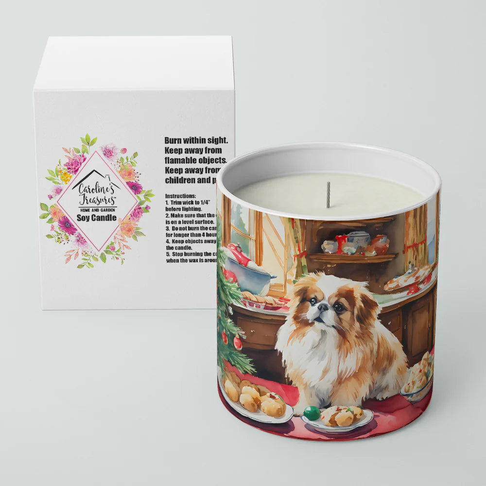 Pekingese Christmas Cookies Decorative Soy Candle Nature Soy Wax Essential Oil