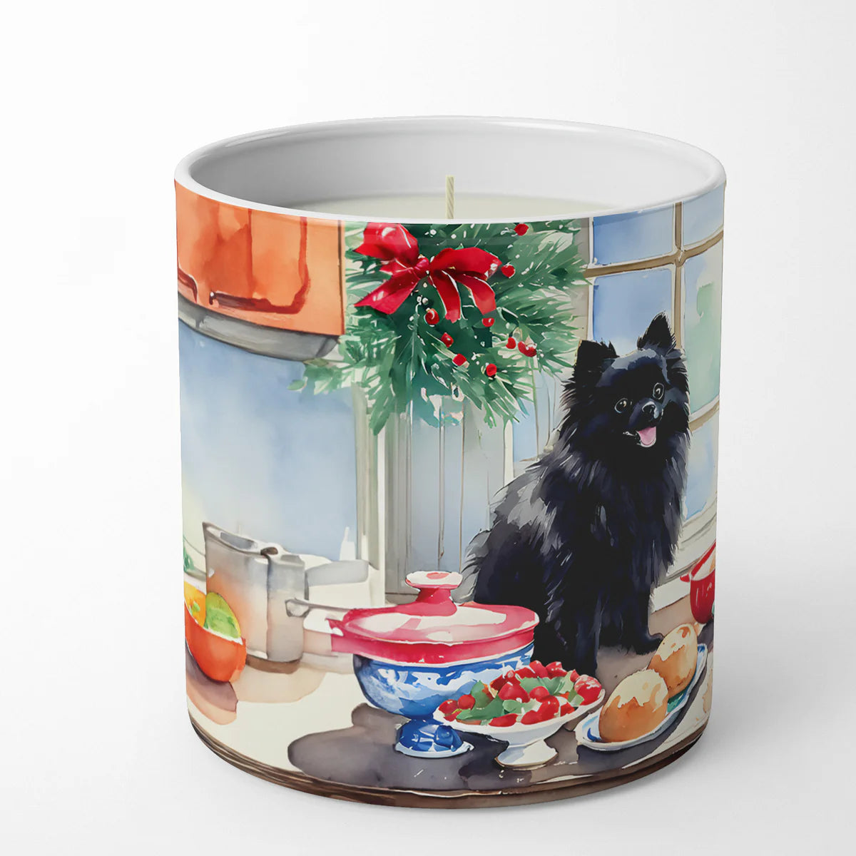 Pomeranian Christmas Cookies Decorative Soy Candle Nature Soy Wax Essential Oil