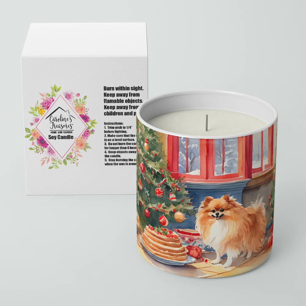 Pomeranian Christmas Cookies Decorative Soy Candle Nature Soy Wax Essential Oil