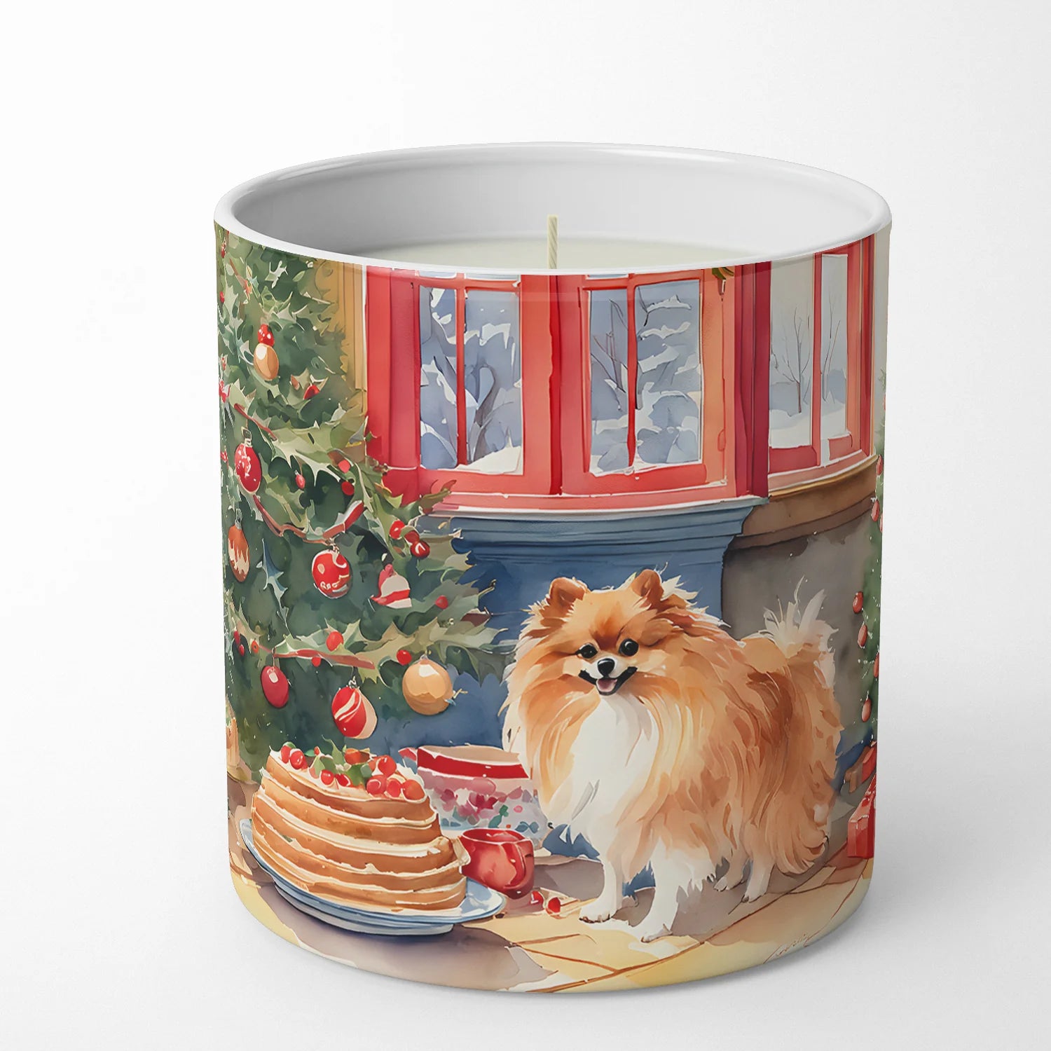 Pomeranian Christmas Cookies Decorative Soy Candle Nature Soy Wax Essential Oil